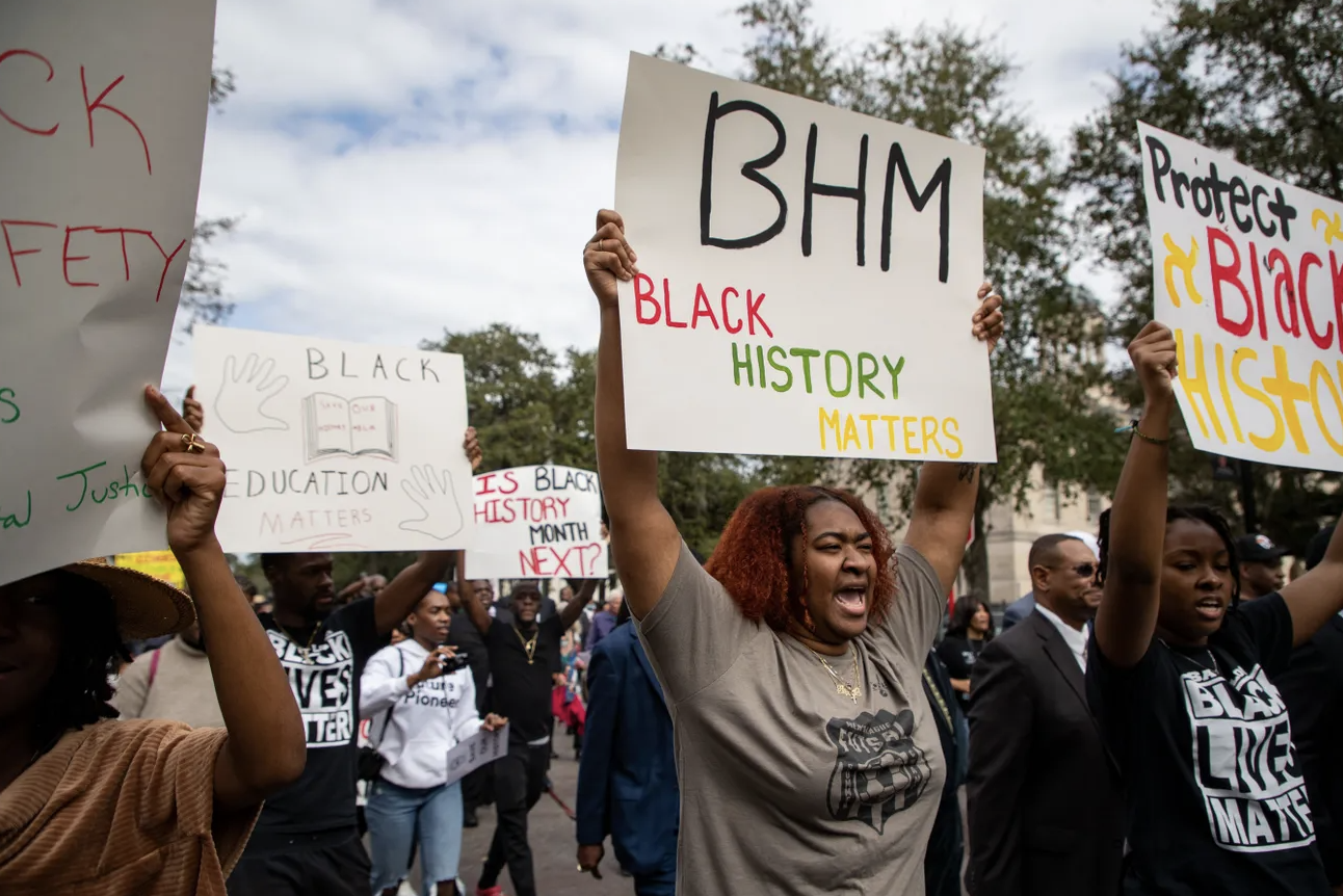    Protesters Demand Inclusive Education: Florida's Rally for AP African American Studies   