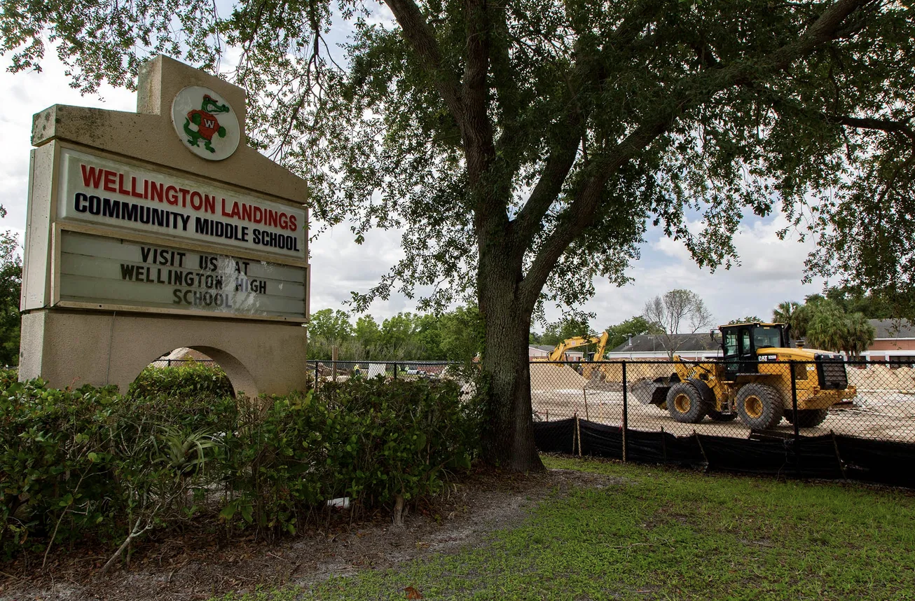    A teacher at Wellington Landings Middle School in Palm Beach County has been suspended following the use of highly inappropriate language in front of seventh-grade students.    